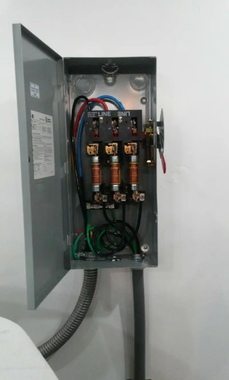 Three-phase disconnect switch installed for Electrical Wiring & Rewiring in Lake California