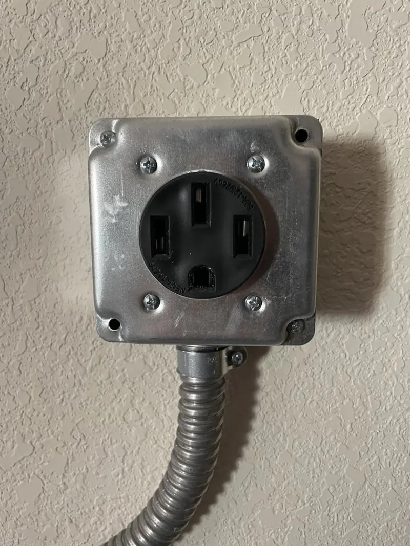 NEMA 14-50 outlet installed for Electrical Panel Upgrade in Lake California